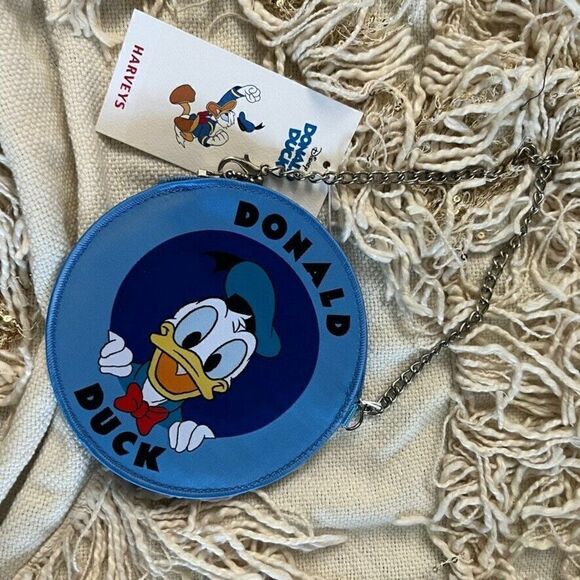HARVEYS Disney Coin Purse Daisy / Donald Duck Round Circle Seatbelt Bag - Picture 3 of 3